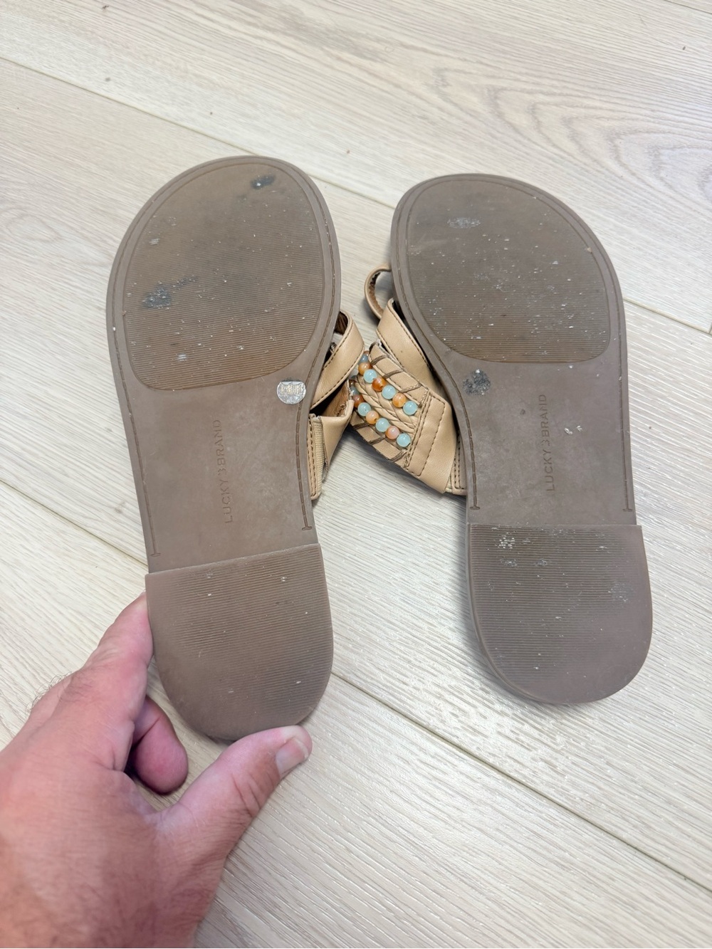 Lucky Brand Kekay Sandstorm Santa Fe toe ring sandals size 8.5 - Picture 5 of 7